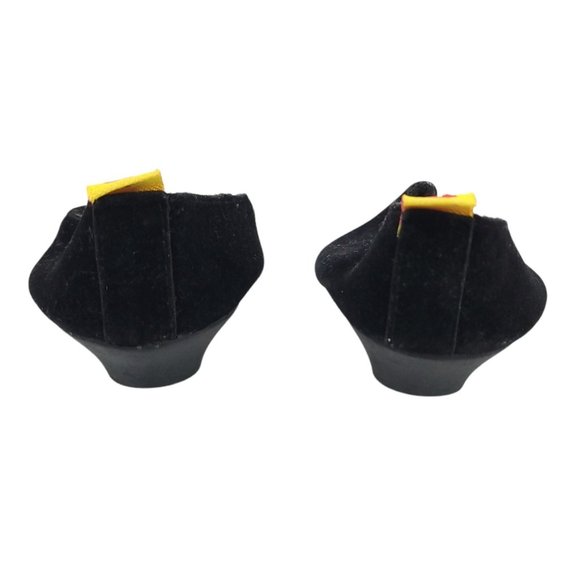 Build A Bear Workshop Black Velvet Heels Pumps Shoes BABW BAB - Picture 6 of 7